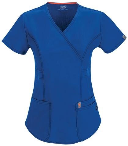Certainty Mock Wrap Top - Royal Blue