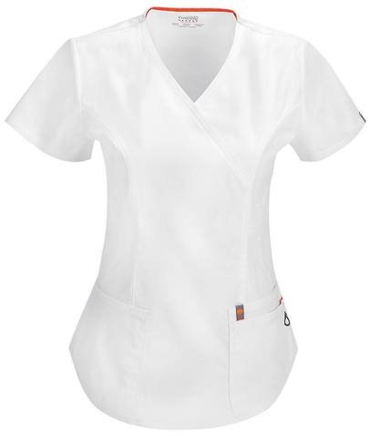 Certainty Mock Wrap Top - White