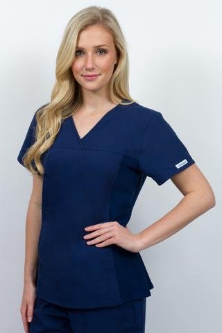 V-neck Knit Panel Top