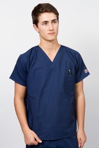 Unisex Scrub Top - Navy Blue