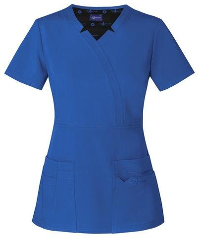 Madison Mock Wrap Top - Royal